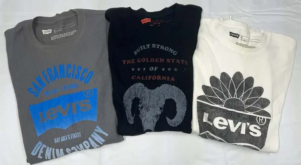 Lot of 3 Levi’s Thermal Graphic Shirts Men XL